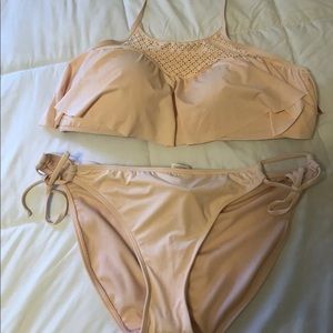 Xhilaration Peach High Neck Bikini SET